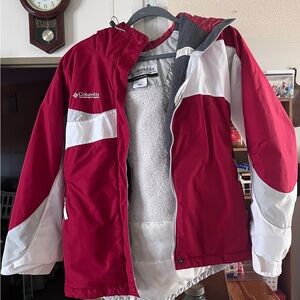 Columbia Red and White Jacket